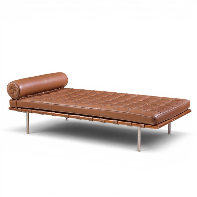 Mid-Century Modern Mies Van Der Rohe for Knoll Mid Century Barcelona Daybed Chaise For Sale - Image 3 of 10