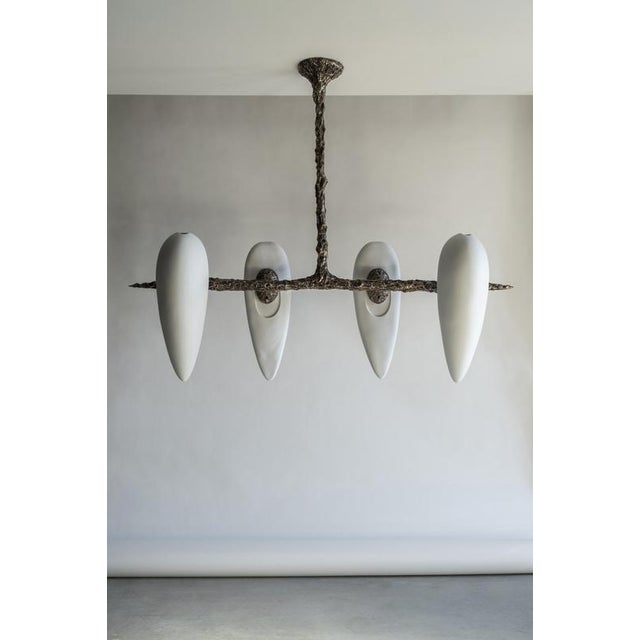 LV-426 Horizontal Pendant in Patinated Cast Bronze by William Guillon For Sale - Image 10 of 16