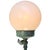 Converted Nickel-Plated Brass and Glass Double Oil Pendant Lamp, 1890s For Sale - Image 9 of 10