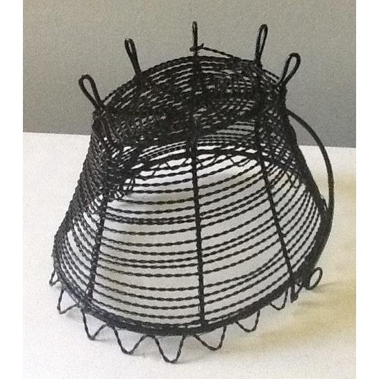 Vintage French Farm Wire Basket With Feet & Swivel Handle Chairish