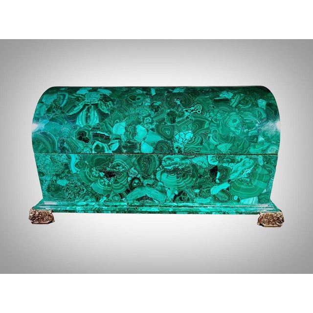 Gold Large 20th Century Malachite Box, 1950s For Sale - Image 8 of 18