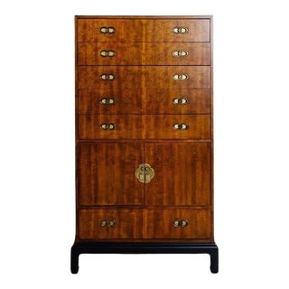 1980s Michael Taylor for Henredon Hollywood Regency High Chest For Sale