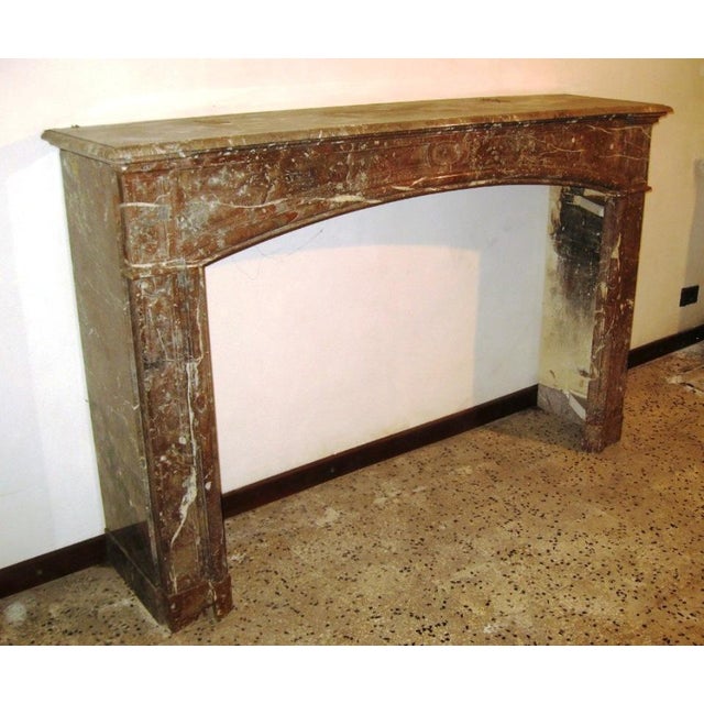 Code 0347 antique fireplace in belgian breccia marble antique fireplace surround in mottled red marble. belgian breccia...