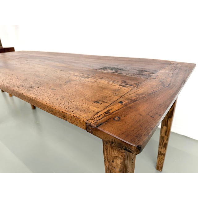 Farmhouse Table in Walnut with Tapered Legs, 1950s For Sale - Image 18 of 18