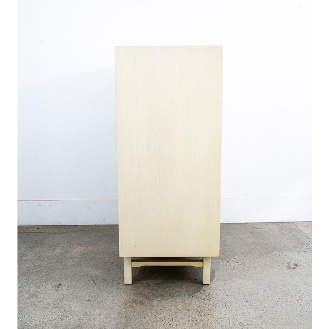 Mid-Century Modern 1960s Mid Century Modern Dresser Highboy 6 Drawer White American Kalpe Trim For Sale - Image 3 of 12