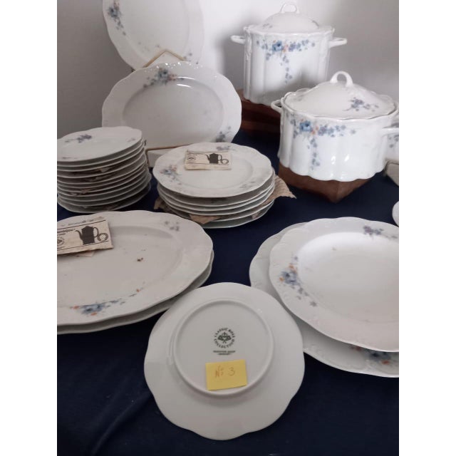 New 1980s Porcelain With Flowering Branch - Set of 50 Pieces For Sale - Image 11 of 18