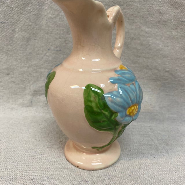 Hull Art Pottery Blue Magnolia Vase For Sale - Image 4 of 12