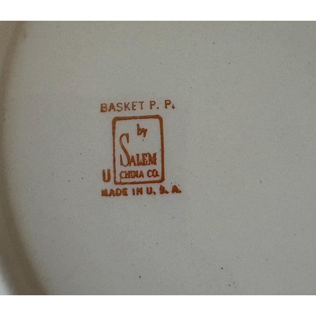 Mid 20th Century Trompe L’oeil Needlepoint "Victory Basket” Cake Plate For Sale - Image 5 of 8