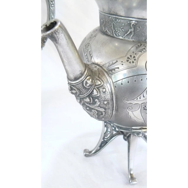 Pair of Meriden Silver Plate #1899 Teapots, Circa 1886 For Sale - Image 12 of 13