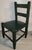 19thc Child's chair is painted in original green with a green leather seat cushion.The condition is very good.