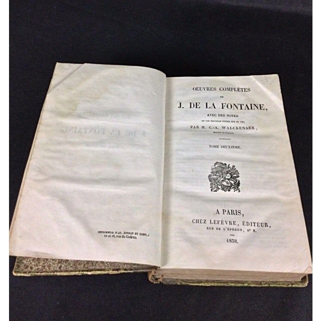 Œuvres Complètes De J. De La Fontaine" Tome II Book, Circa 1838, Ed. Lefèvre For Sale - Image 4 of 8