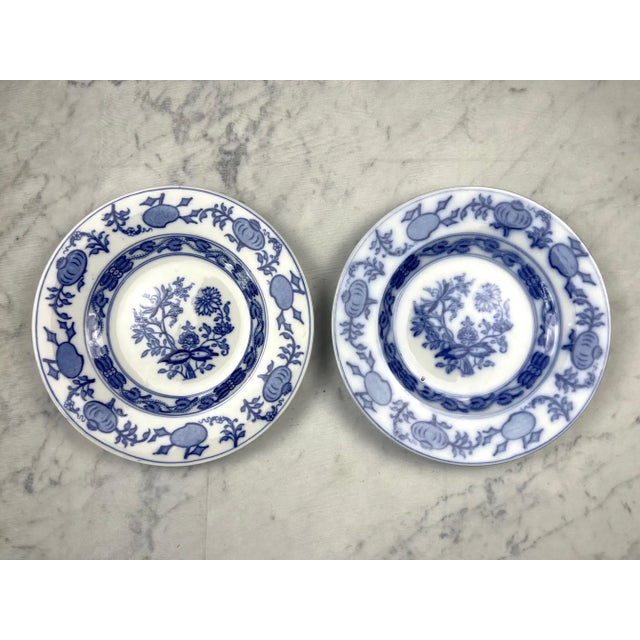 Set of 6 Vintage Laveno Blue Onion Plates, Sci Italy Earthenware (21cm) For Sale - Image 14 of 18