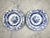 Set of 6 Vintage Laveno Blue Onion Plates, Sci Italy Earthenware (21cm) For Sale - Image 14 of 18