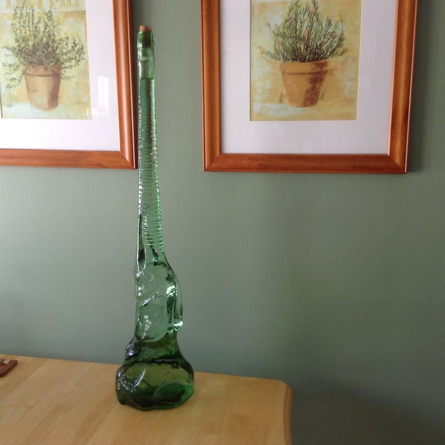Green Elephant Wine Bottle Chairish