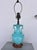 Vintage Art Deco Turquoise Ceramic Urn Shape Lamp For Sale - Image 4 of 7