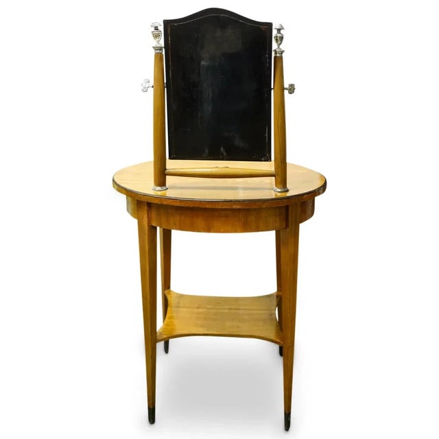 Biedermeier Antique Austrian Silver Mounted Biedermeier Dressing Table For Sale - Image 3 of 7