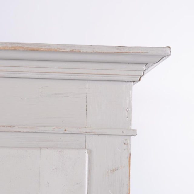 Grey-Painted Display Cabinet with Drawers, 1890 For Sale - Image 3 of 12