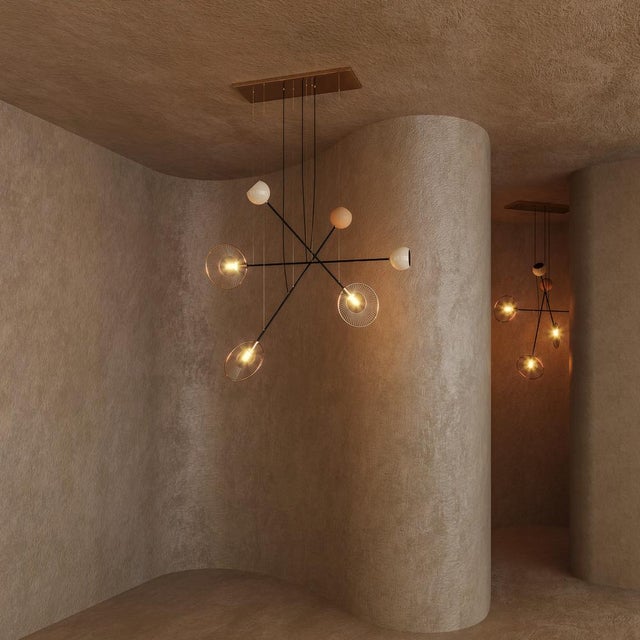 Gold Melrose Suspension Lamp by Creativemary For Sale - Image 8 of 15