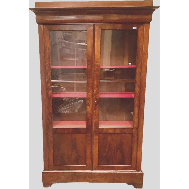 Louis Philippe Display Cabinet in Mahogany and Mahogany Veneer, 1800s For Sale - Image 4 of 9