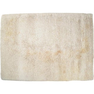 Scandinavian Rya Rug in Light Wool, 1970s For Sale