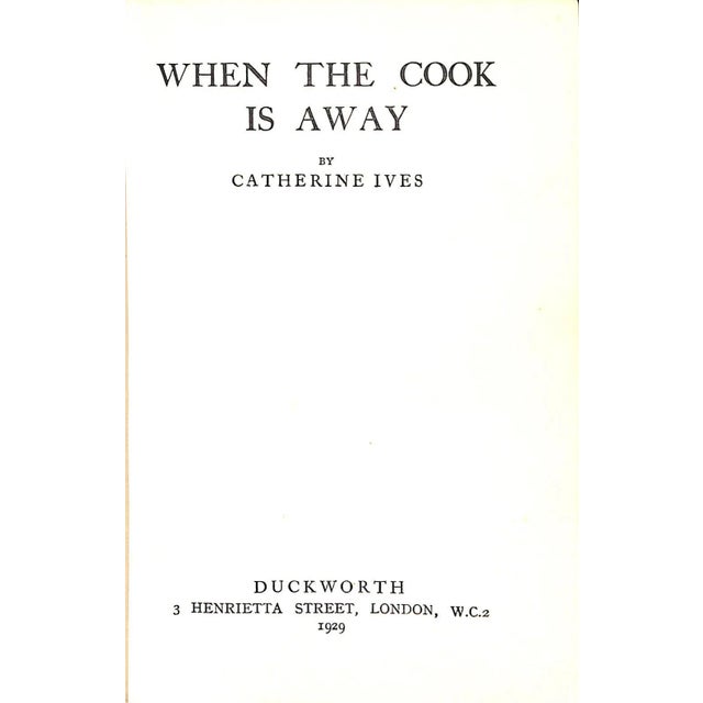 IVES, Catherine [263] pp. Duckworth 1929 Second Impression 7 1/2" x 5 1/2" Jacket design by Cecil Beaton *jacket lacking...