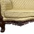 19th Century Italian Baroque Carved Walnut Sofa & Armchair – Silk Upholstery – Pair For Sale - Image 12 of 12