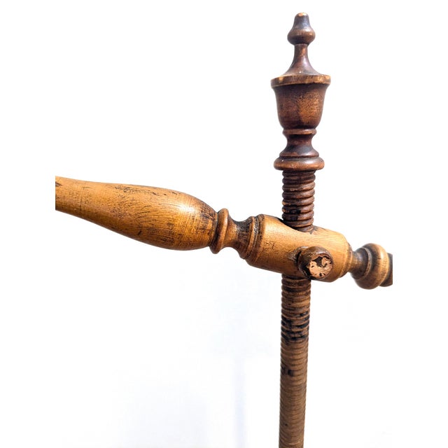 Vintage Handmade Wood Bridge Floor Lamp For Sale - Image 4 of 12