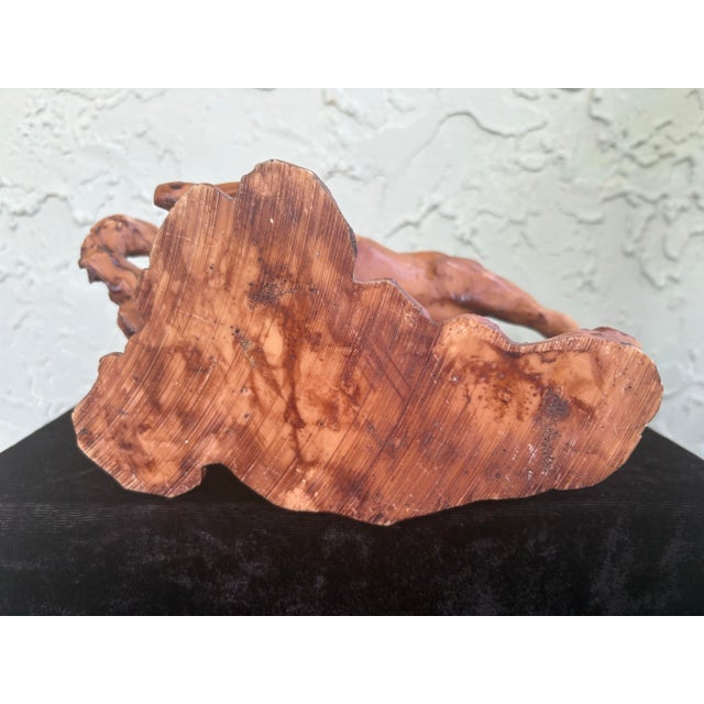Brown Vintage Italian Rearing Horse Resin Sculpture by A. Giannetti – Faux Carved Wood Finish For Sale - Image 8 of 9