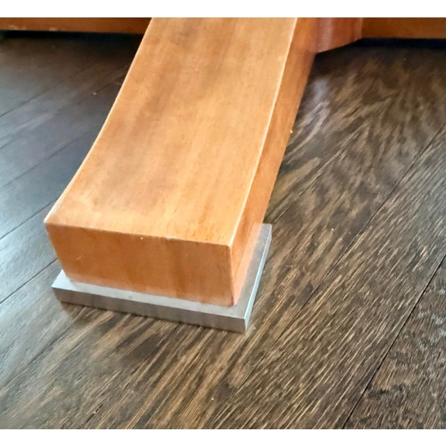 Biedermeier Round Biedemeier Style Starburst Pedestal Table For Sale - Image 3 of 9