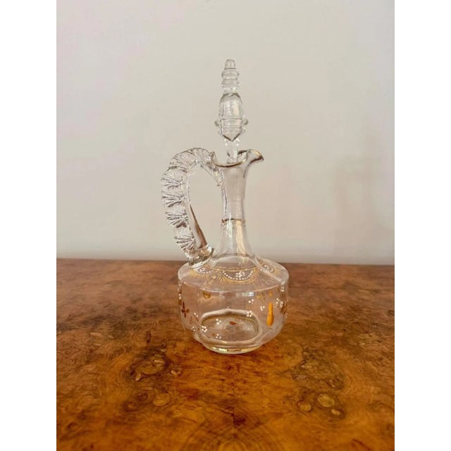 Victorian Glass Ewer, 1880s For Sale - Image 6 of 6