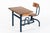 Vintage Antique Wood & Metal Child’s School Desk and Chair in the Style of Jean Prouvé For Sale - Image 14 of 14