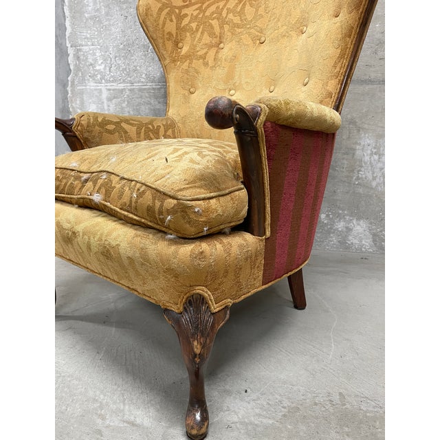 Vintage Wingback Armchair For Sale - Image 10 of 14