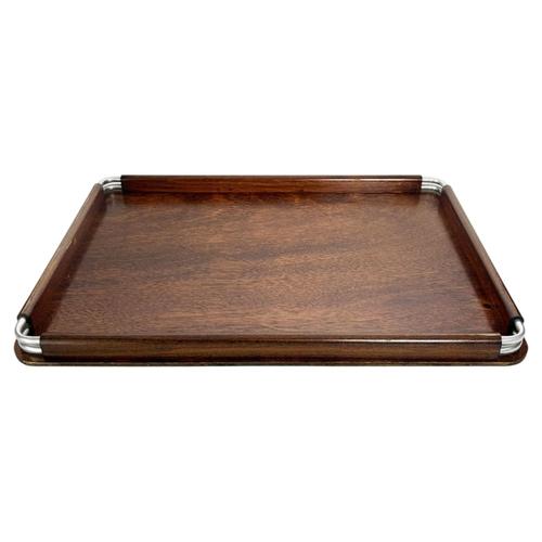 Gold Wooden Tray with Rounded Edge, France, 1950s For Sale - Image 8 of 8