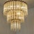 Gaetano Sciolari Clear Gold Glass Rod Chandelier by Sciolari, 1970s For Sale - Image 4 of 13