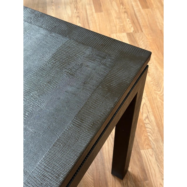 Mid 20th Century Faux Snakeskin Game Table with Removable Top For Sale - Image 17 of 18