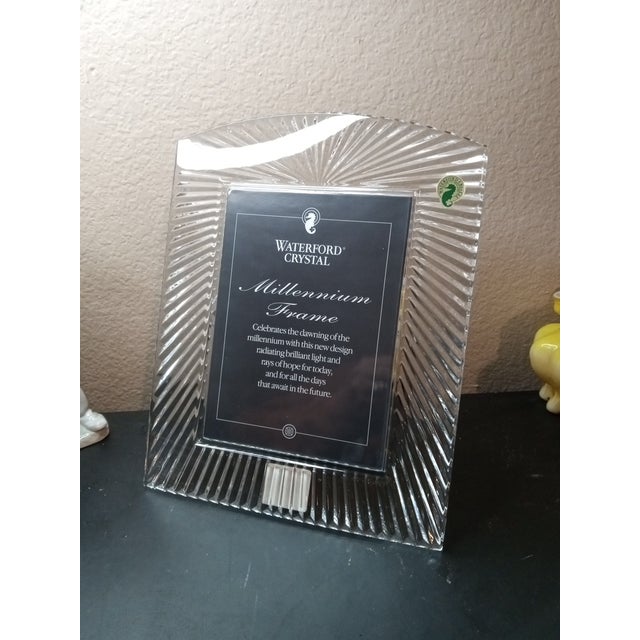Exquisite Waterford Crystal Millennium Photo Frame For Sale - Image 4 of 6