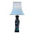 Antique Large Chinese Famille Noire Square Porcelain Vase Table Lamp 36" For Sale