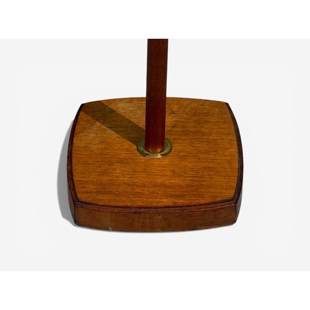 Swedish Modern, Floor Lamp, Teak, Brass, Sweden, 1960s For Sale - Image 9 of 10
