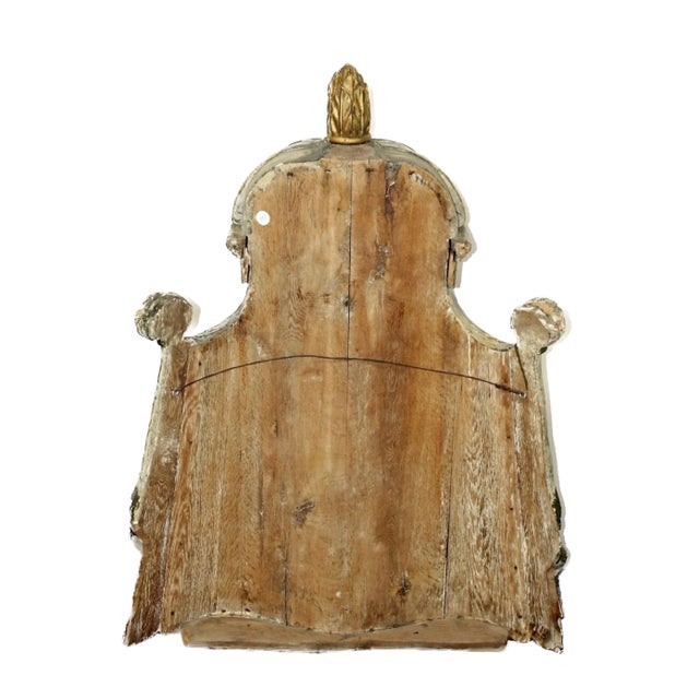 Brown Antique Carved Architectural Niche & Cupola For Sale - Image 8 of 8