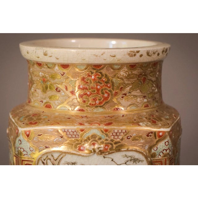 Antique Satsuma Vase, 1900s For Sale - Image 5 of 12