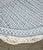 Mid 20th Century Vintage White Wicker and Rattan Side Table With Scalloped Skirt For Sale - Image 5 of 15