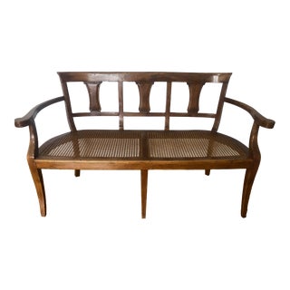 20th Century American Cherrywood Settee For Sale