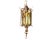 Gothic Spanish Revival Brass Lantern With Amber Glass Panels – Addison Mizner Gothic Mediterranean Pendant Light For Sale - Image 3 of 15