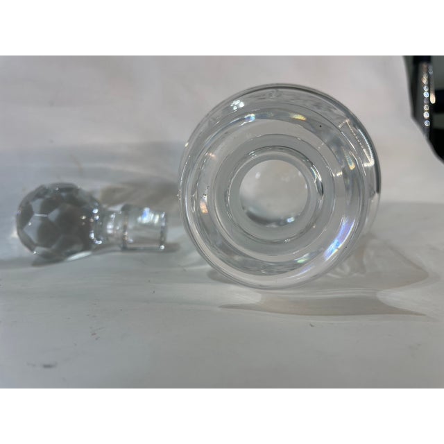 1980s 1980s Mid-Century Modern Royal Brierley Zig-Zag Cut Crystal Spirit Decanter For Sale - Image 5 of 13