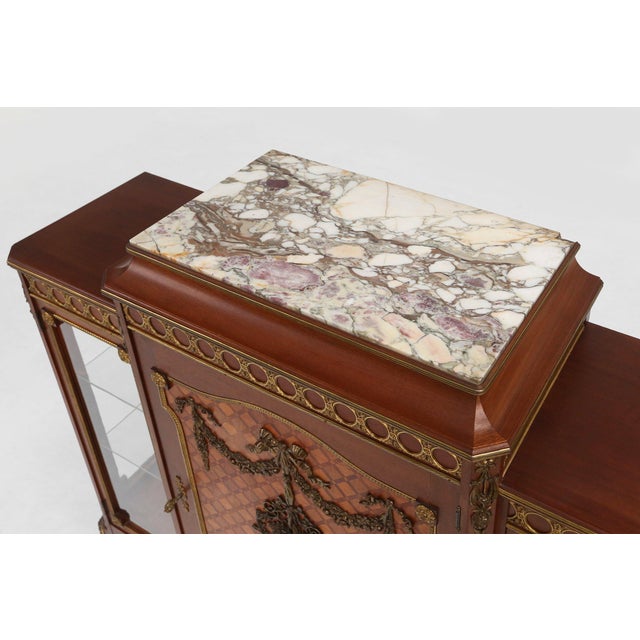 Louis XVI Display Cabinet in Marquetry with Light, France, 1850s For Sale - Image 15 of 18