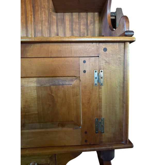 Antique American Baker’s Cabinet, Classical Wooden Cupboard For Sale - Image 11 of 12