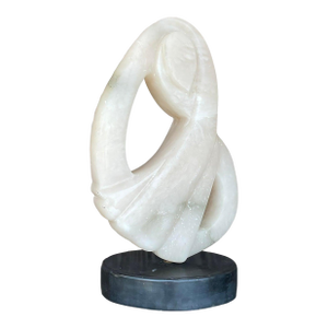 Vintage Boho Carved Stone Abstract Sculpture
