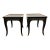 Drexel Heritage Et Cetera Chinoiserie Black & Burl End Tables- A Pair For Sale