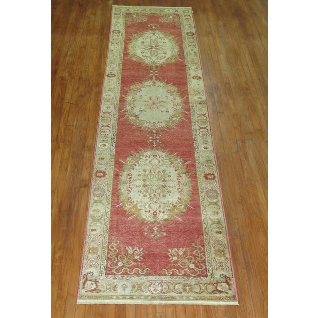 Vintage Traditional Turkish Runner - 3' x 12'8" For Sale - Image 4 of 6