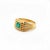 SIlver, Gold Round Emerald Ring For Men's. Mens Solitaire Emerald Ring. Round Cut Emerald Ring. Metal: 925 silver plus 14k...